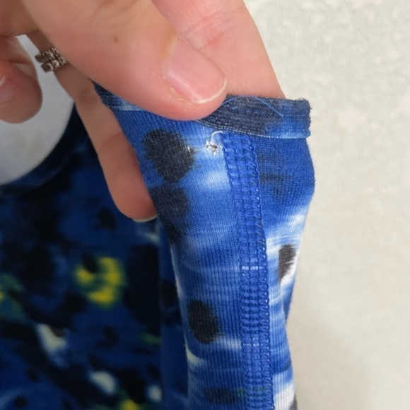 Lululemon Blue Polka Dot Exercise Athletic Tank 4 - Picture 3 of 5